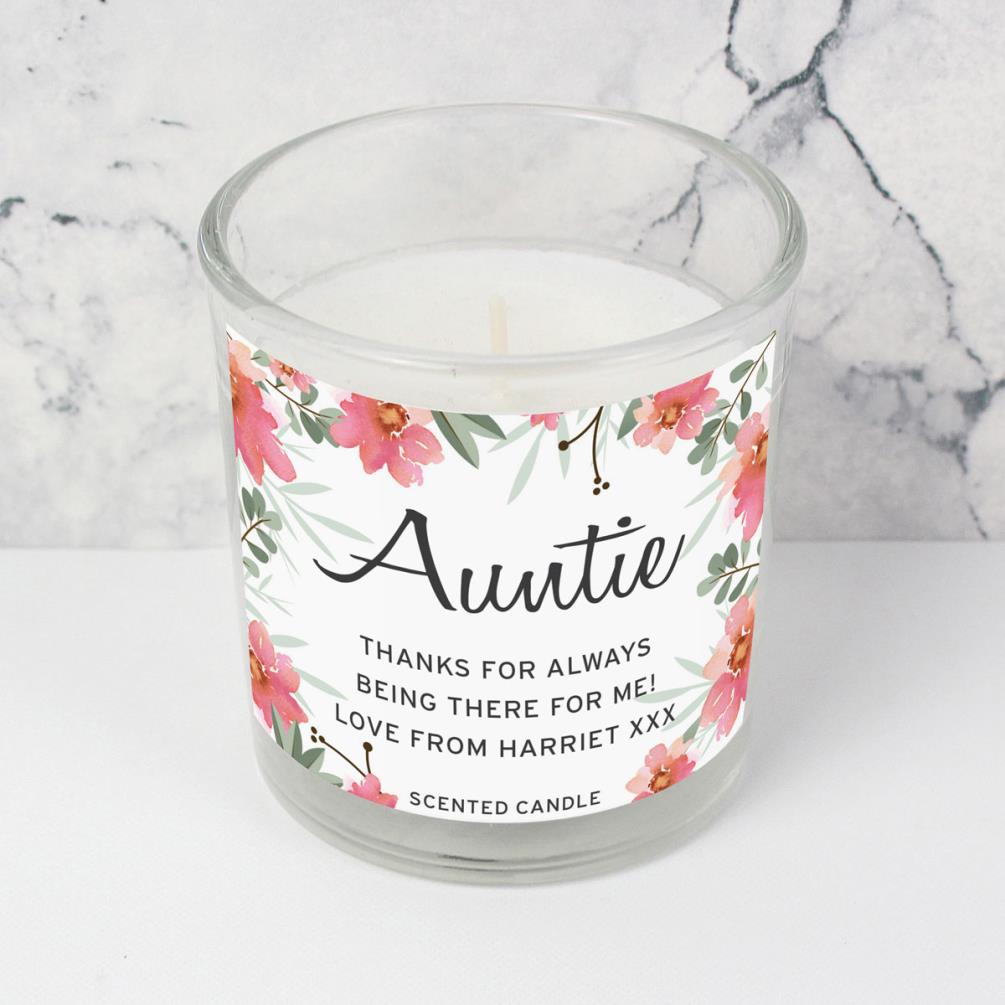 Personalised Floral Sentimental Scented Jar Candle Extra Image 1